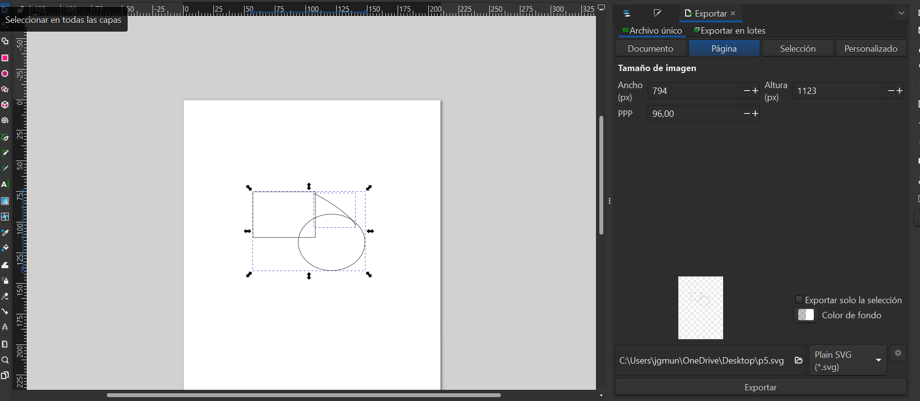 Curva Bézier exportada como SVG